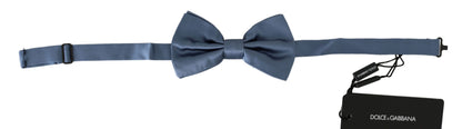 Dolce & Gabbana Elegant Blue Silk Bow Tie