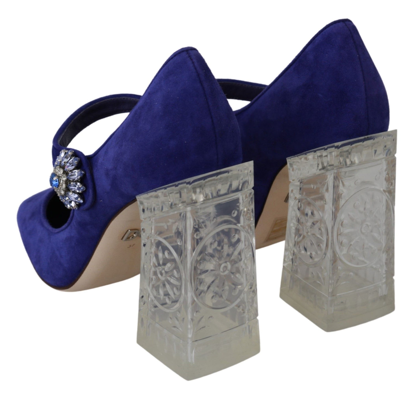 Dolce & Gabbana Elegant Purple Suede Mary Janes Pumps