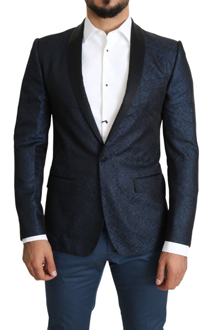 Dolce & Gabbana Elegant Martini Blue Slim Fit Blazer