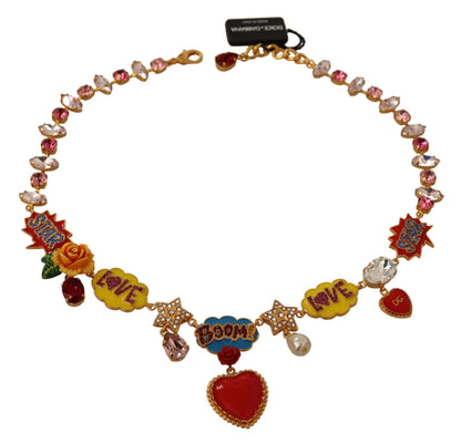 Dolce & Gabbana Charm Necklace with Hand-Painted Elements