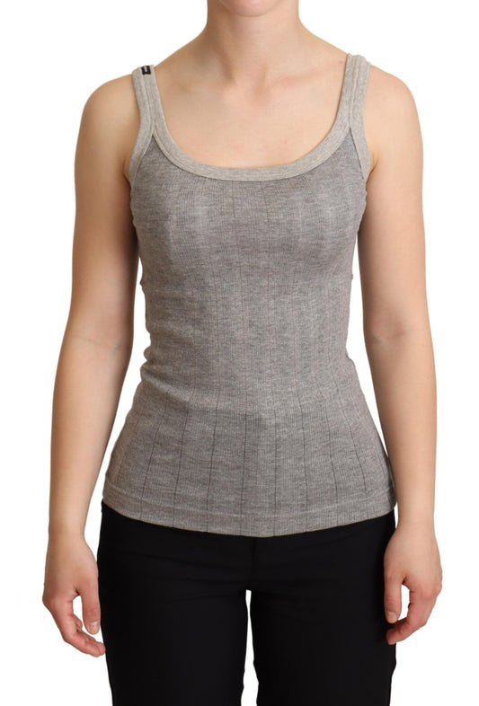 Dolce & Gabbana Chic Sleeveless Gray Tank Top