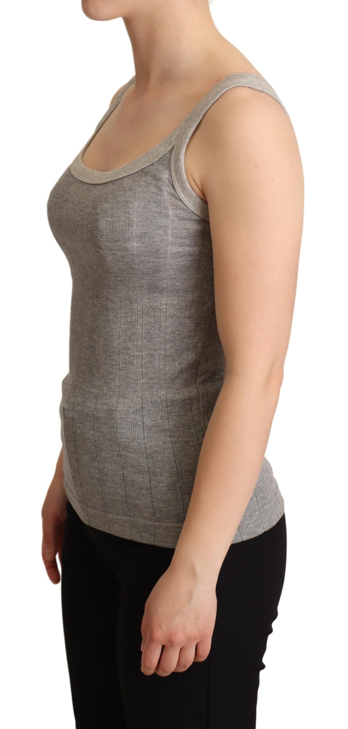 Dolce & Gabbana Chic Sleeveless Gray Tank Top