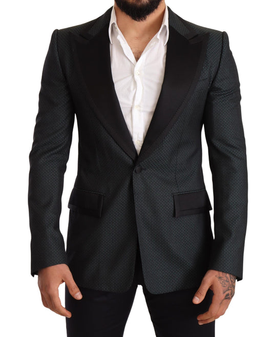 Dolce & Gabbana Elegant Patterned Slim Fit Blazer Jacket