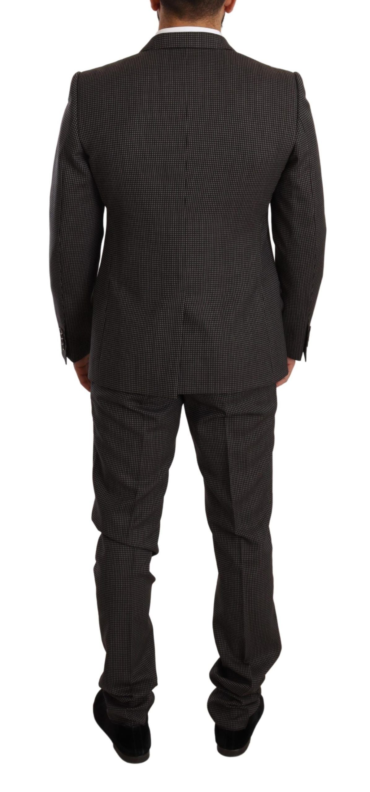 Dolce & Gabbana Elegant Gray Martini Woolen Suit Set