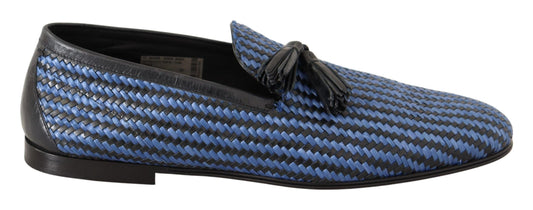 Dolce & Gabbana Elegant Woven Leather Loafers