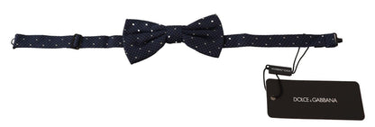 Dolce & Gabbana Elegant Silk Bow Tie in Dark Blue