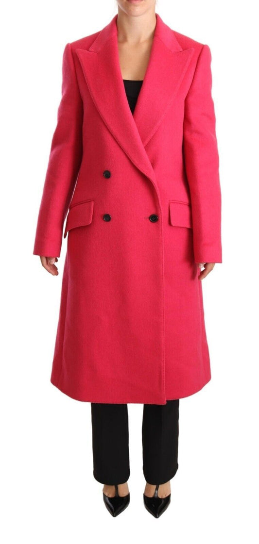 Dolce & Gabbana Elegant Pink Wool-Cashmere Coat