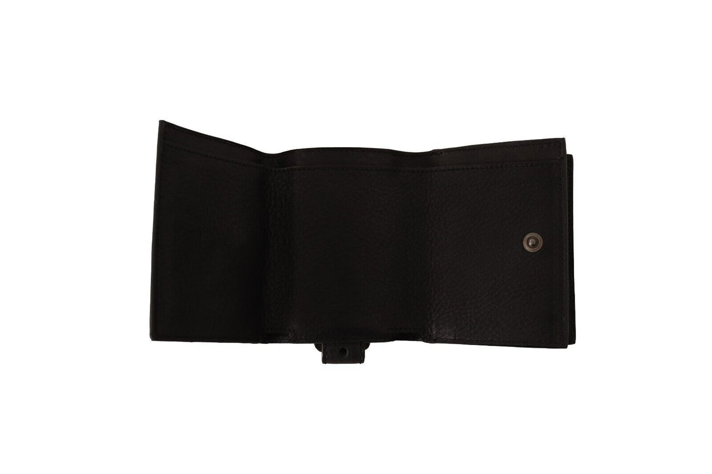 Dolce & Gabbana Elegant Black Leather Trifold Multi Kit