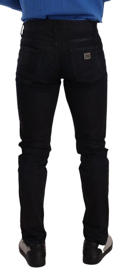 Dolce & Gabbana Elegant Slim Fit Dark Blue Denim Jeans