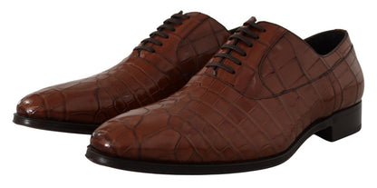 Dolce & Gabbana Elegant Exotic Crocodile Leather Formal Shoes