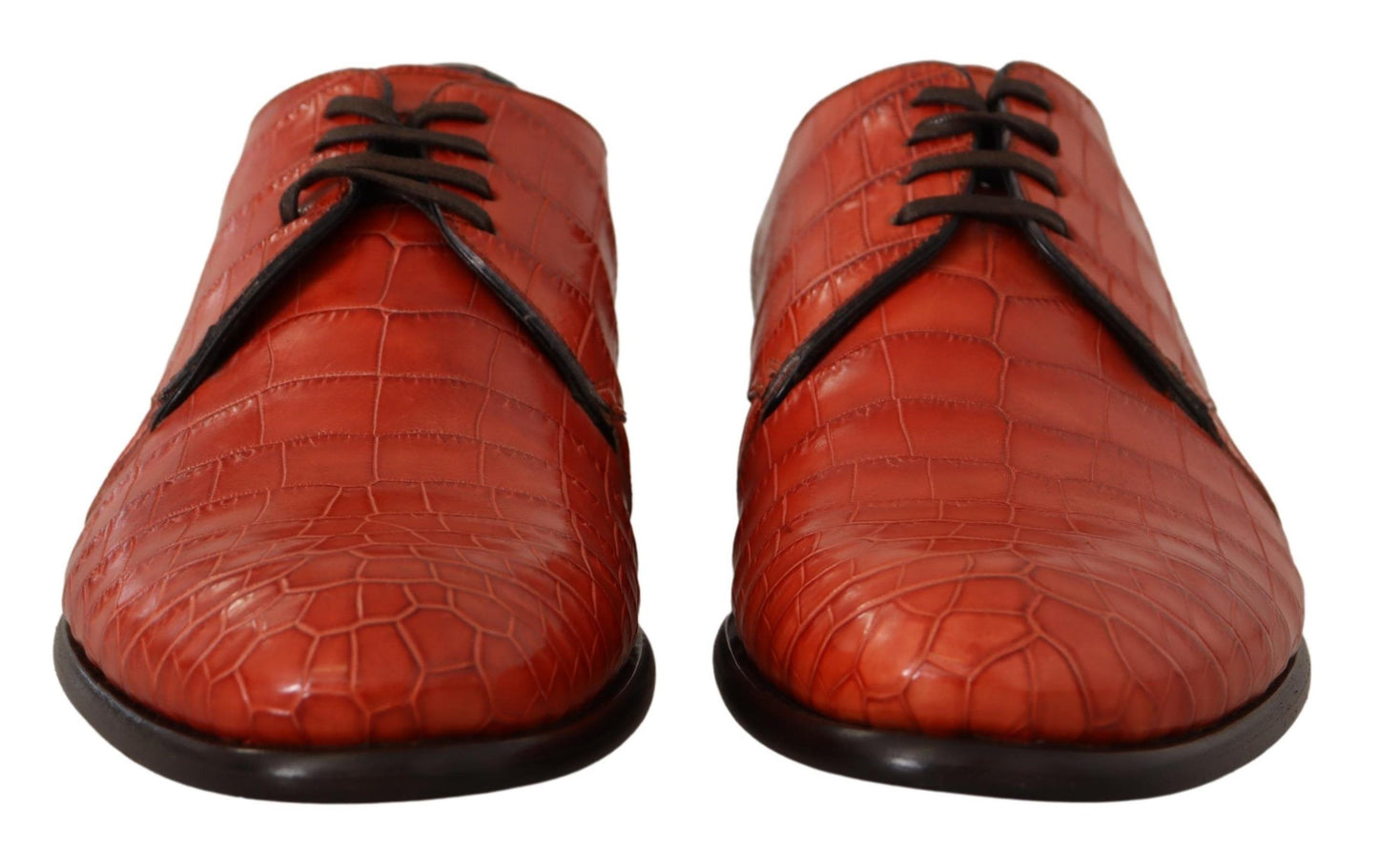 Dolce & Gabbana Exquisite Exotic Croc Leather Lace-Up Dress Shoes