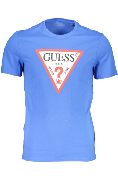 Guess Jeans Blue Cotton Men T-Shirt