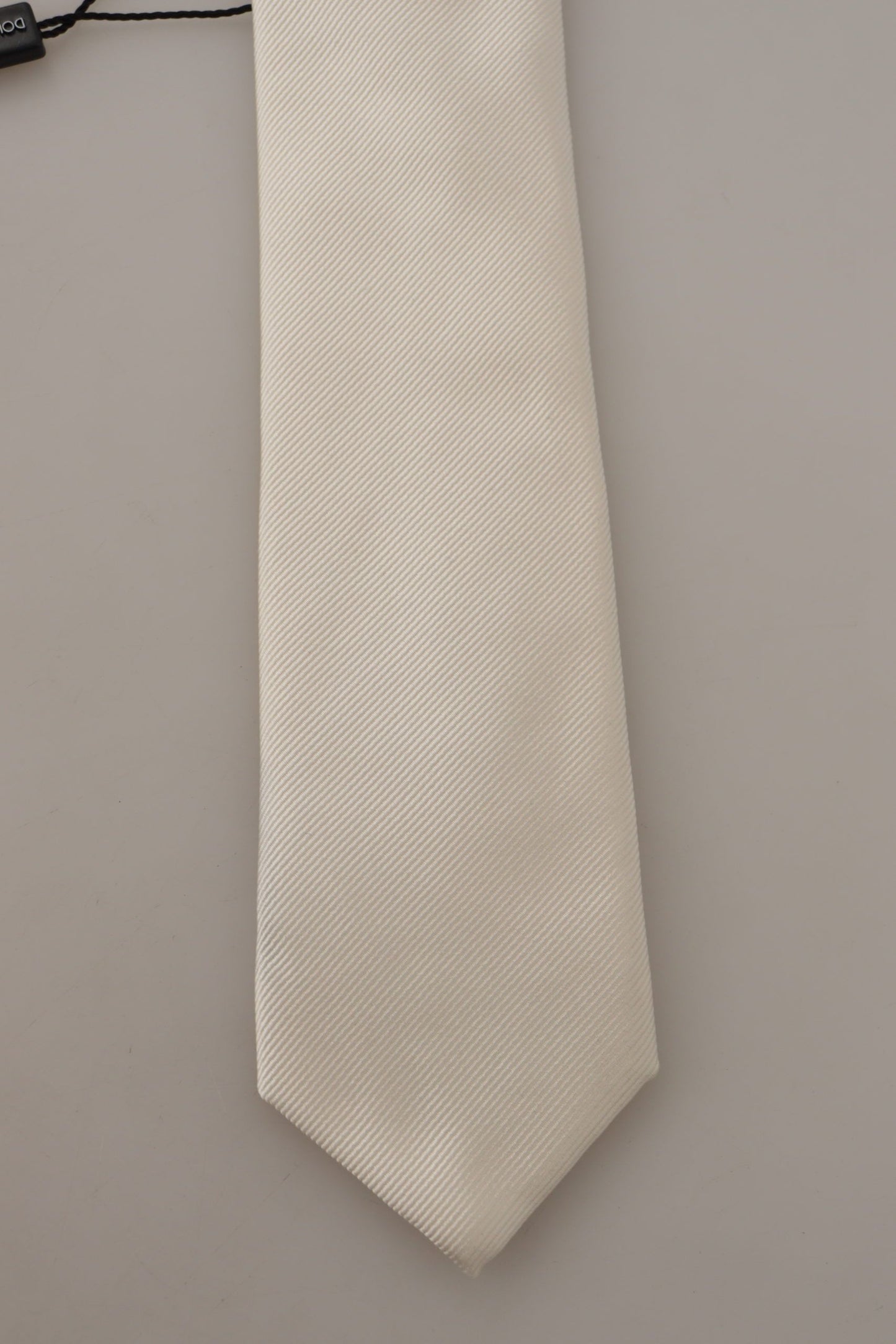 Dolce & Gabbana Elegant White Silk Men's Tie