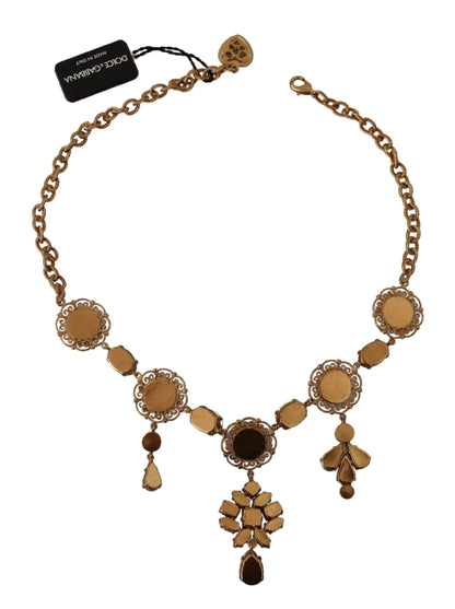 Dolce & Gabbana Elegant Floral Statement Necklace