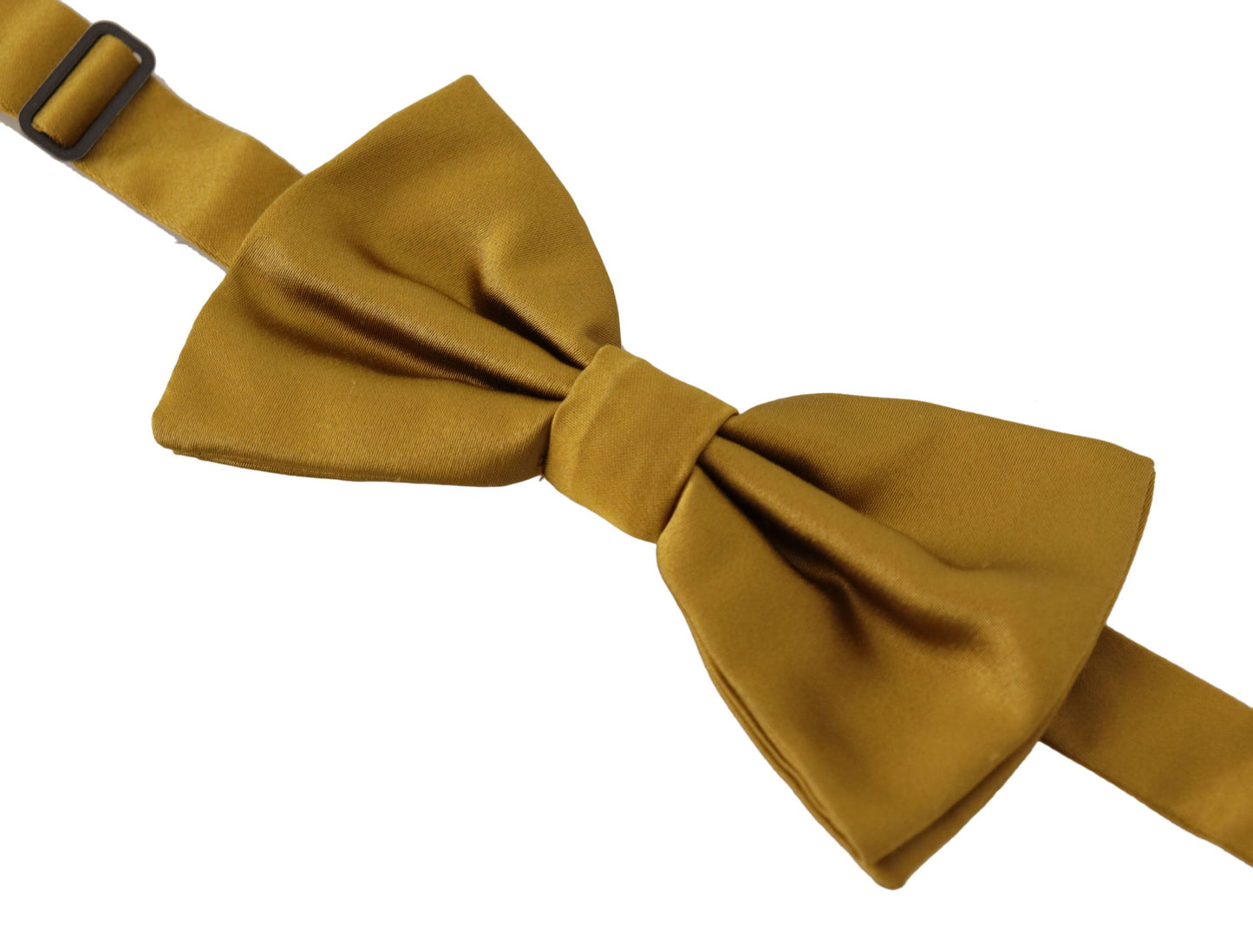 Dolce & Gabbana Elegant Mustard Yellow Silk Bow Tie