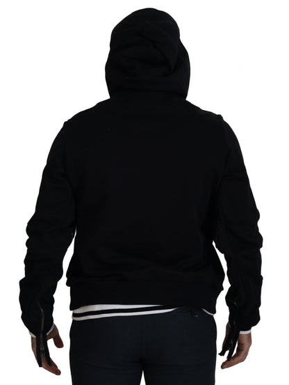 Dolce & Gabbana Elegant Black Bomber Jacket with Hood