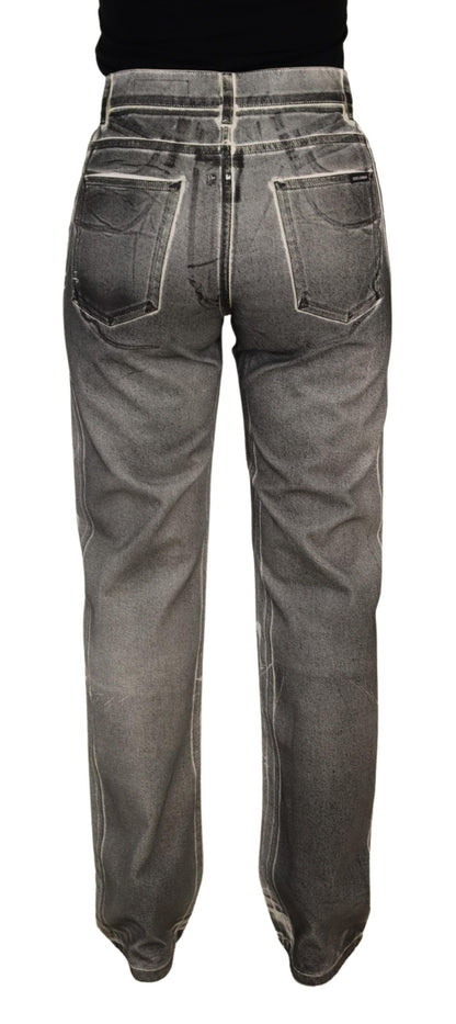 Dolce & Gabbana High Waist Grey Denim Elegance