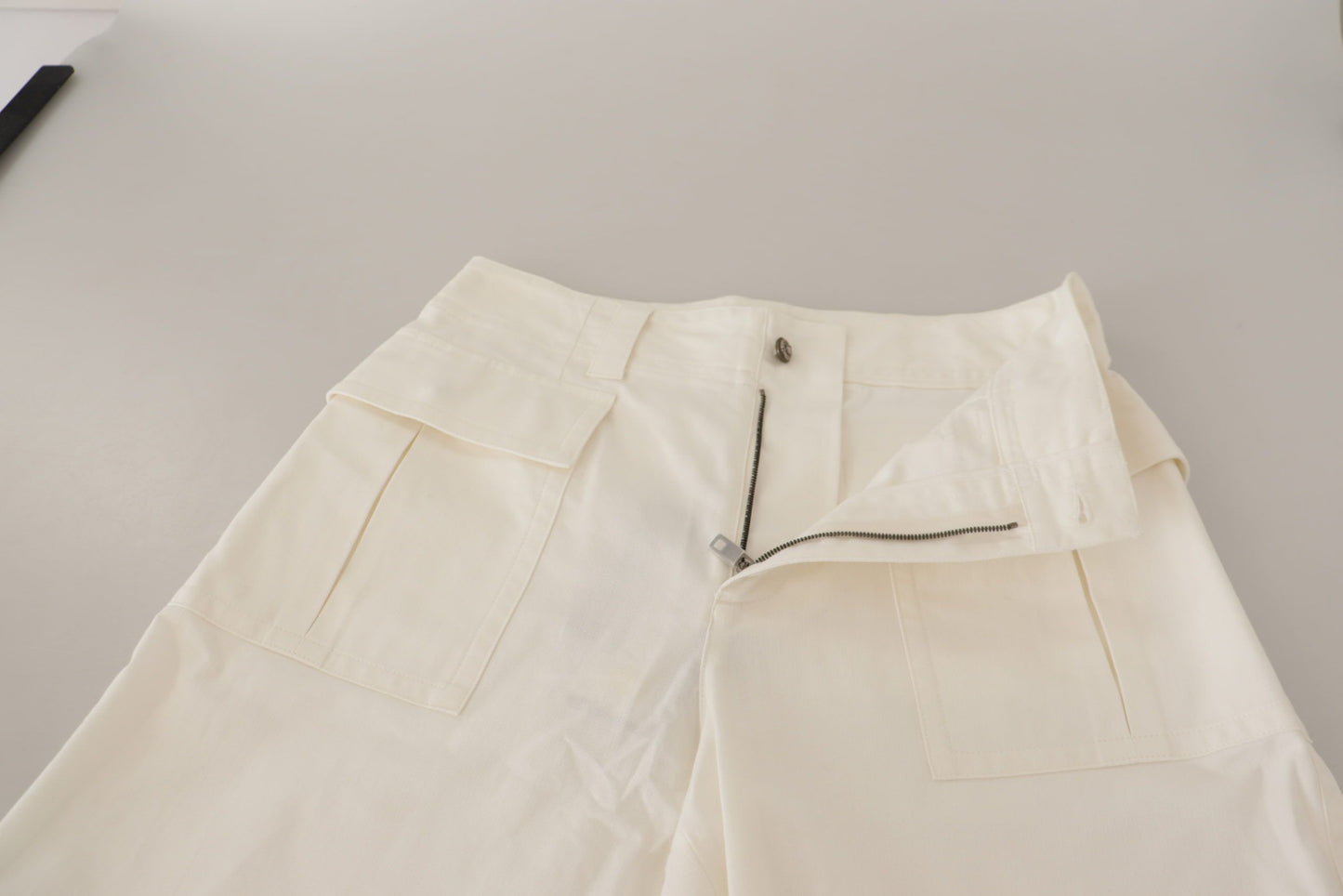 Dolce & Gabbana Elegant White High-Waist Tapered Trousers