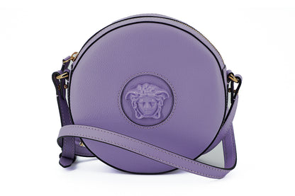 Versace Elegant Purple Round Shoulder Bag