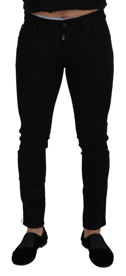 Dolce & Gabbana Elegant Black Slim Fit Denim Pants