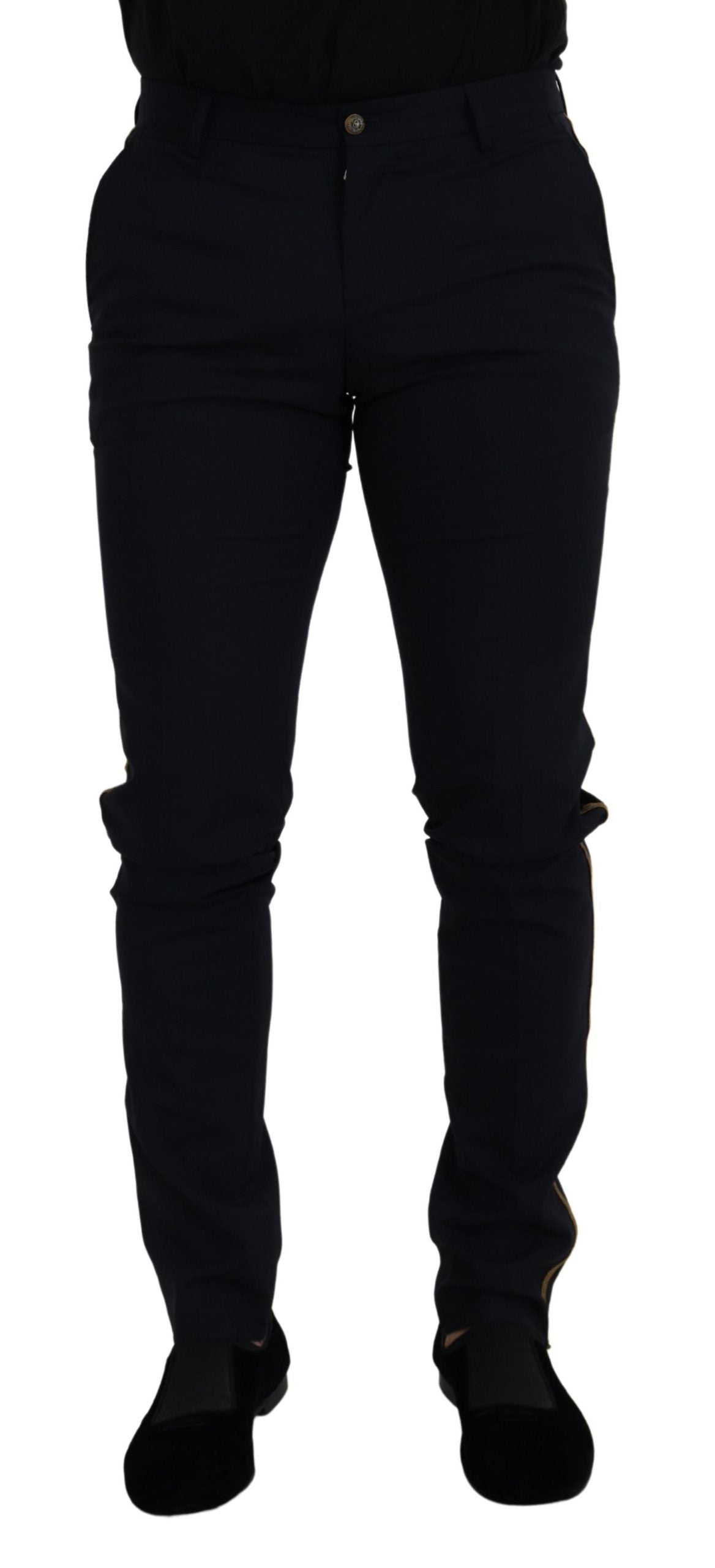 Dolce & Gabbana Elegant Black Wool-Blend Trousers