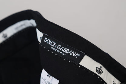 Dolce & Gabbana Elegant Black Wool-Blend Trousers