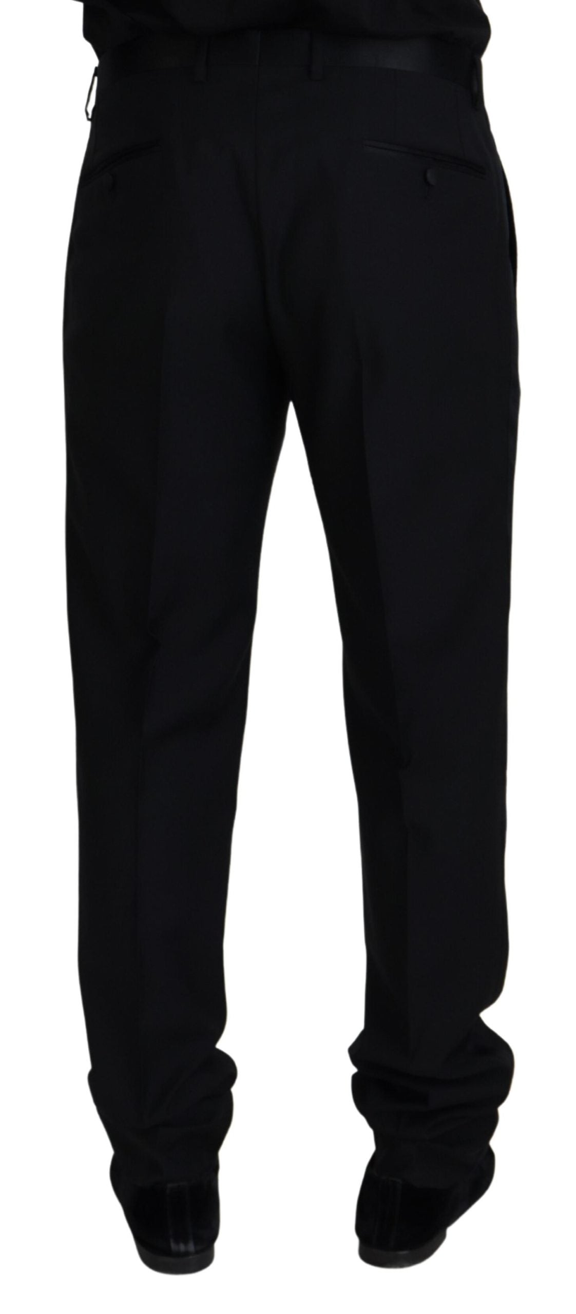 Dolce & Gabbana Elegant Black Virgin Wool Blend Trousers