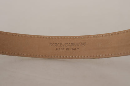 Dolce & Gabbana Chic Gold and Pink Leather Belt