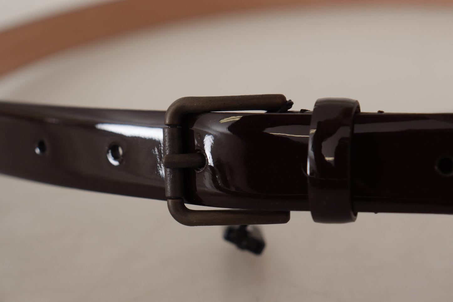 Dolce & Gabbana Elegant Black Leather Logo Buckle Belt