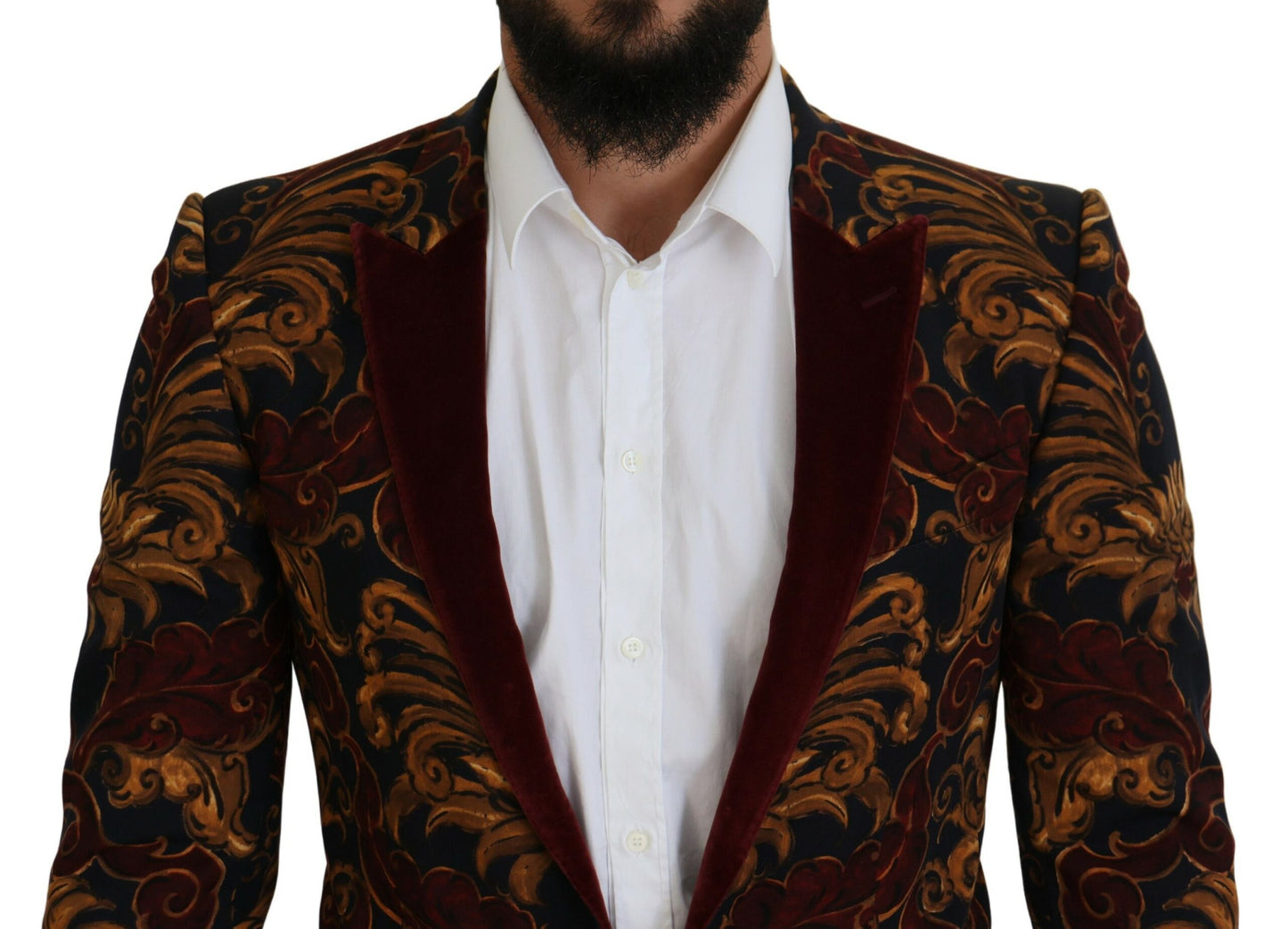 Dolce & Gabbana Elegant Multicolor Wool Blend Blazer