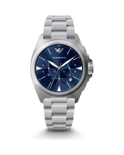 Emporio Armani Sleek Silver Chronograph Timepiece