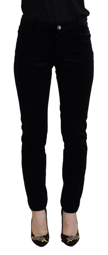 Dolce & Gabbana Chic Black Mid Waist Skinny Jeans