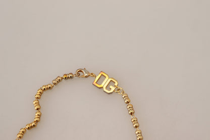 Dolce & Gabbana Elegant Gold Charm Chain Necklace