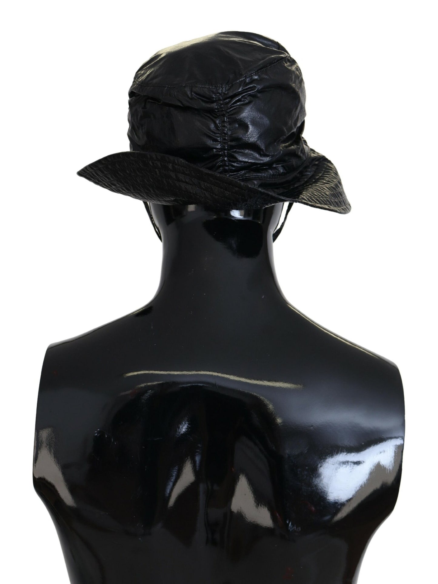 Dolce & Gabbana Sleek Black Bucket Cap with Logo Detail