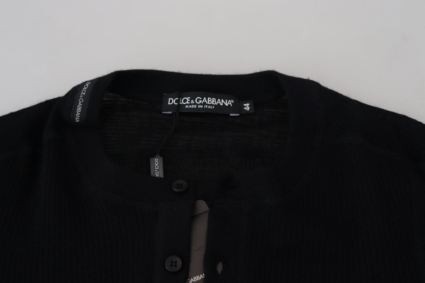 Dolce & Gabbana Elegant Black Cashmere Pullover Sweater