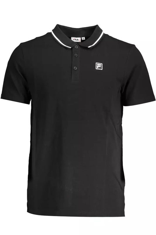 Fila Black Cotton Men Polo