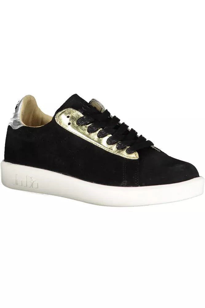 Diadora Black Leather Women Sneaker