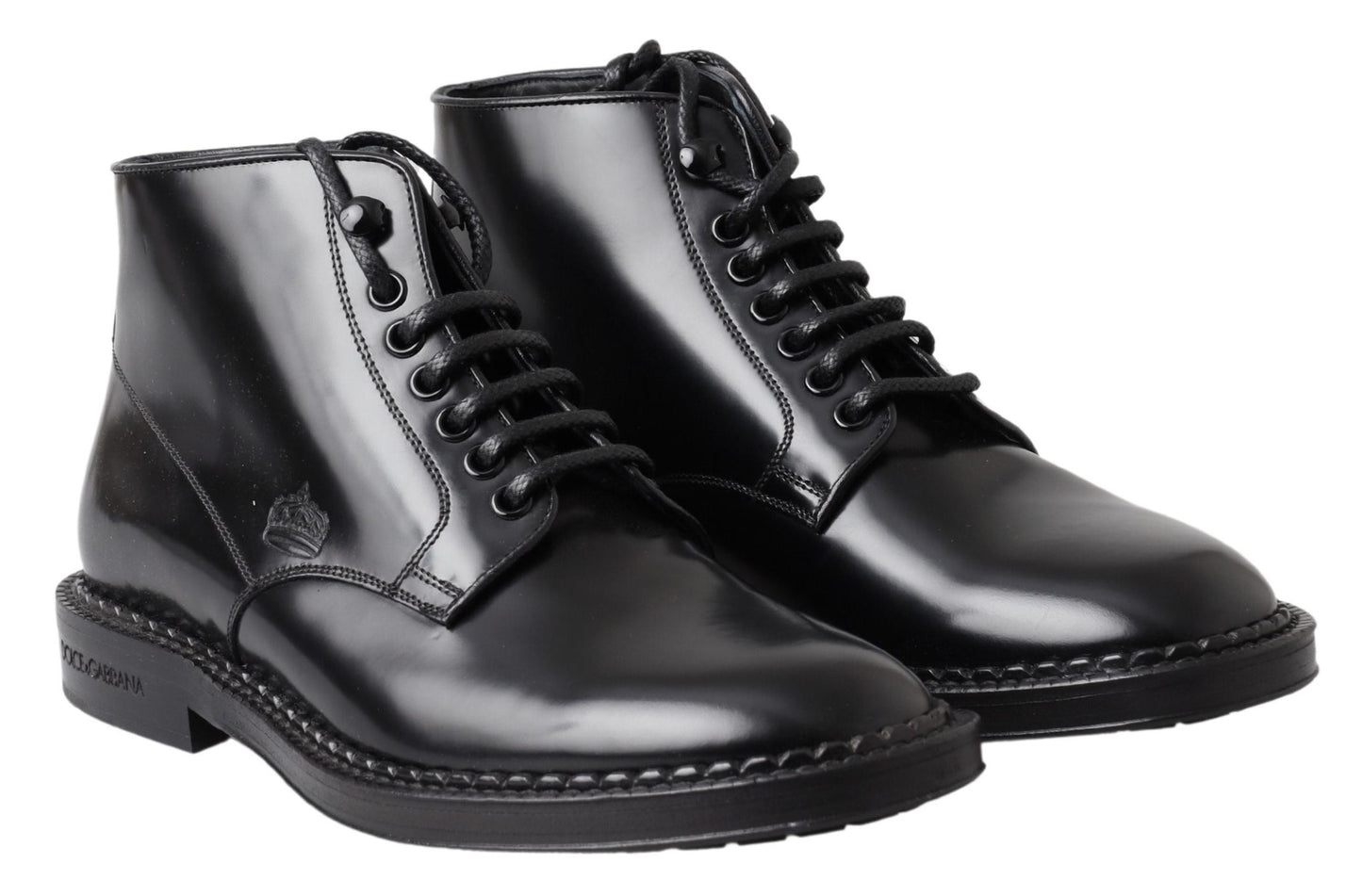 Dolce & Gabbana Elegant Black Leather Men's Boots