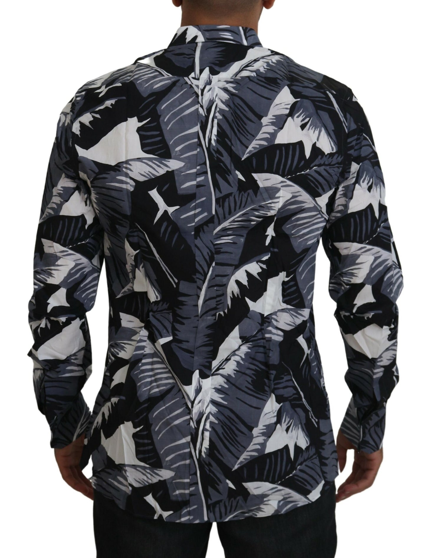 Dolce & Gabbana Multicolor Banana Leaf Print Casual Shirt