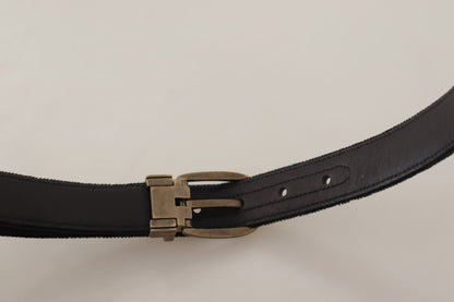 Dolce & Gabbana Elegant Black Leather Designer Belt