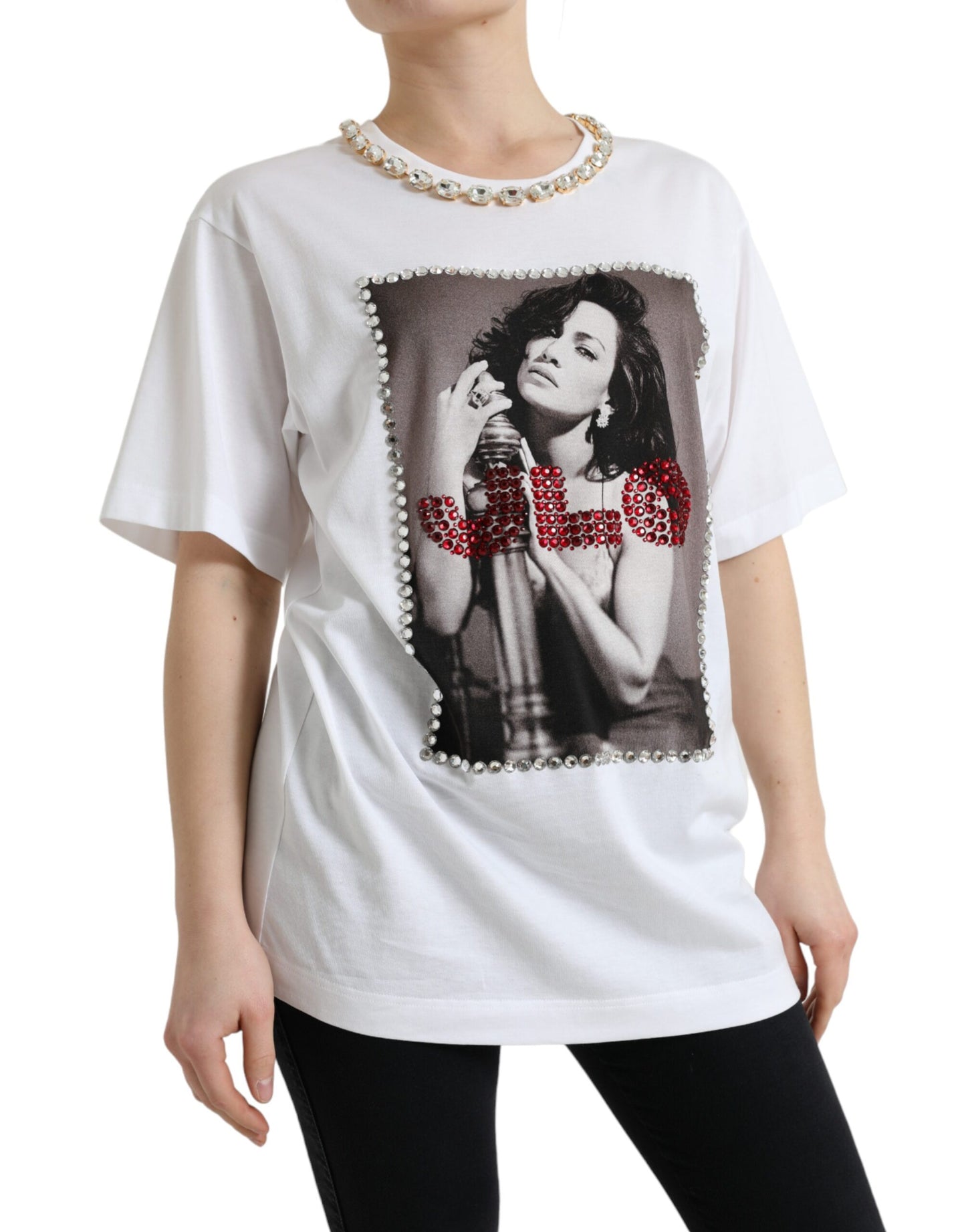 Dolce & Gabbana J.Lo Portrait Crystal Tee – Limited Edition