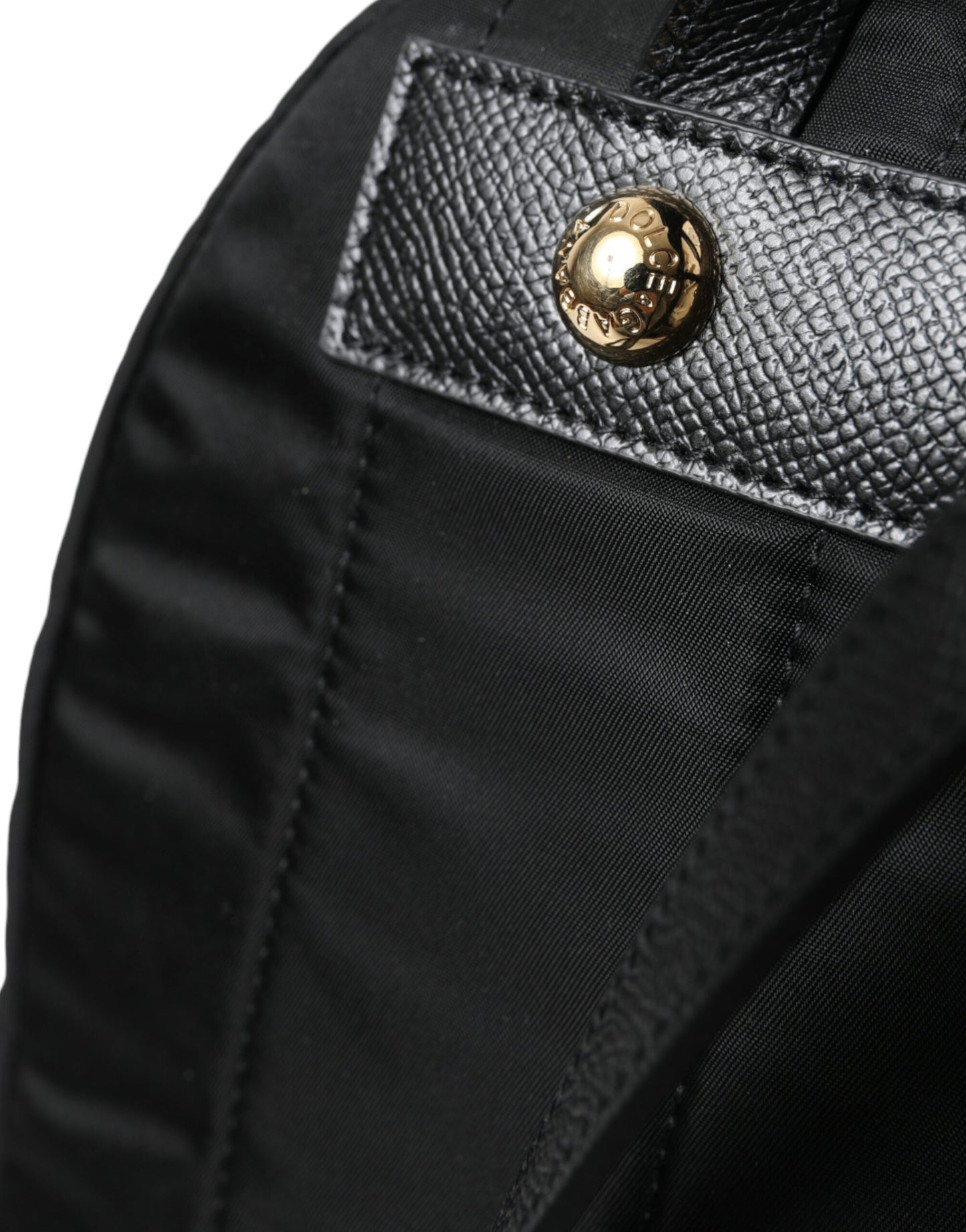 Dolce & Gabbana Elegant Black Gold Detail Backpack