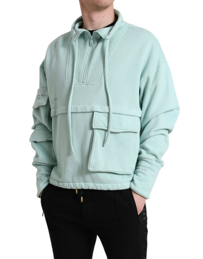 Dolce & Gabbana Chic Mint Green Pullover Sweater