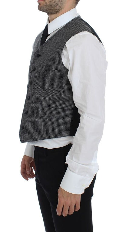 Dolce & Gabbana Elegant Single Breasted Gray Dress Vest