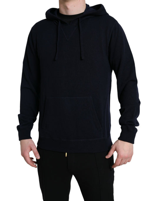 Dolce & Gabbana Elegant Cashmere Hooded Sweater in Blue