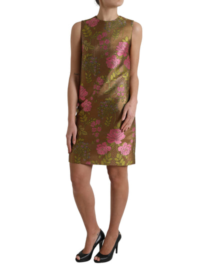 Dolce & Gabbana Elegant Floral Shift Sleeveless Mini Dress