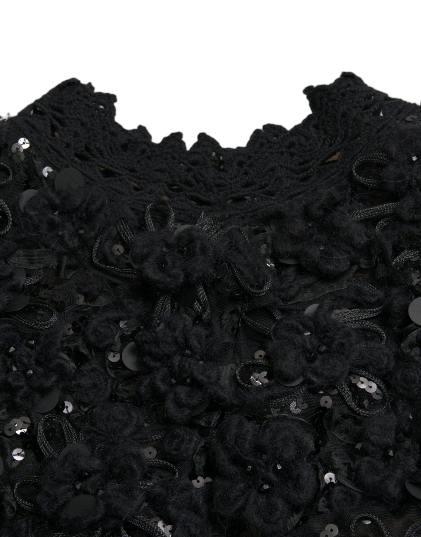 Dolce & Gabbana Sequin Embellished Black Pullover