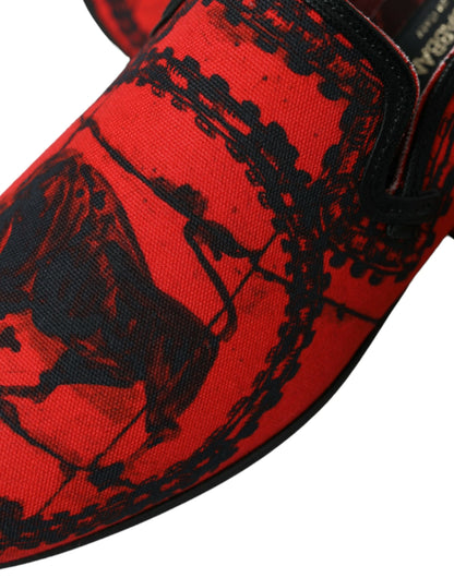 Dolce & Gabbana Torero-Inspired Luxe Red & Black Loafers