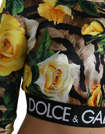 Dolce & Gabbana Elegant Floral Cropped Blouse Top