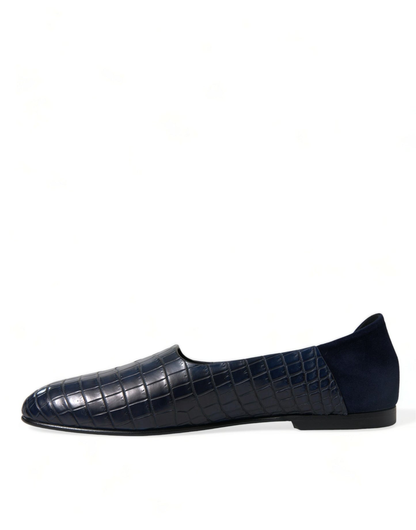 Dolce & Gabbana Elegant Blue Crocodile Leather Loafers